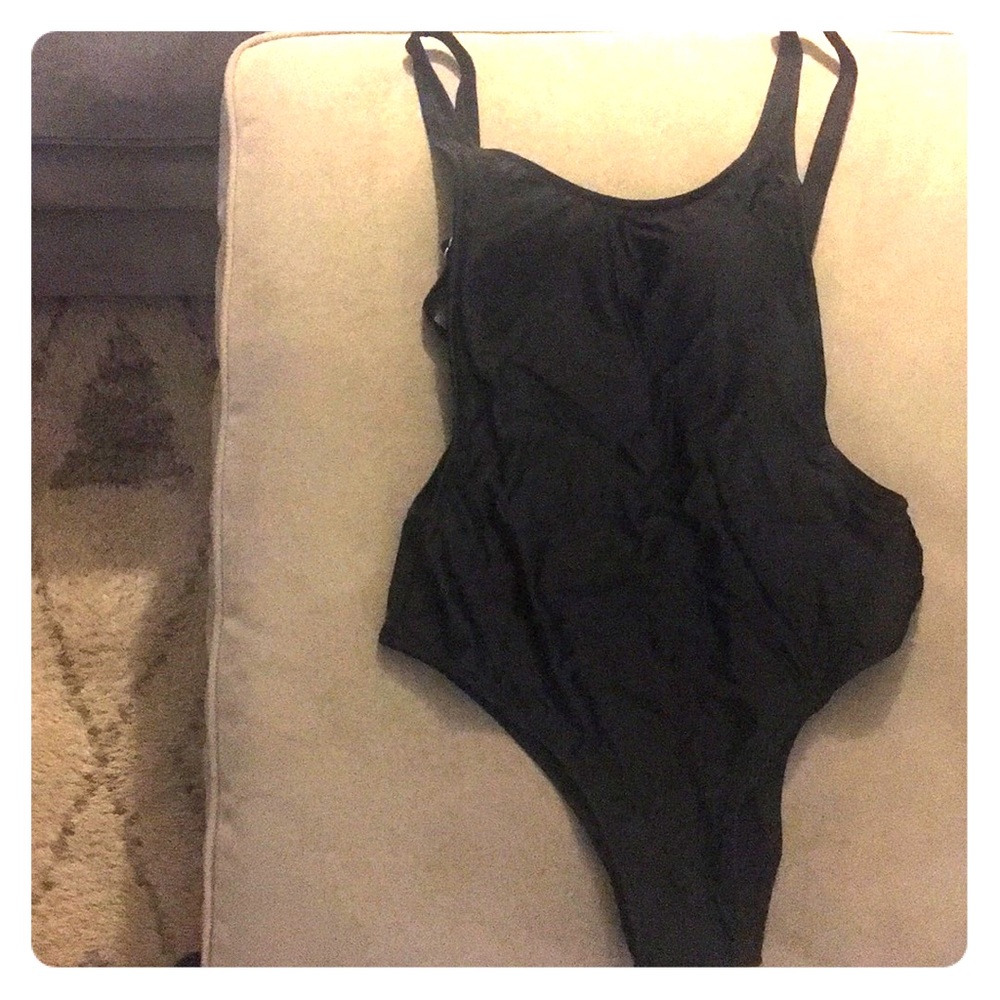 One piece black swimsuit